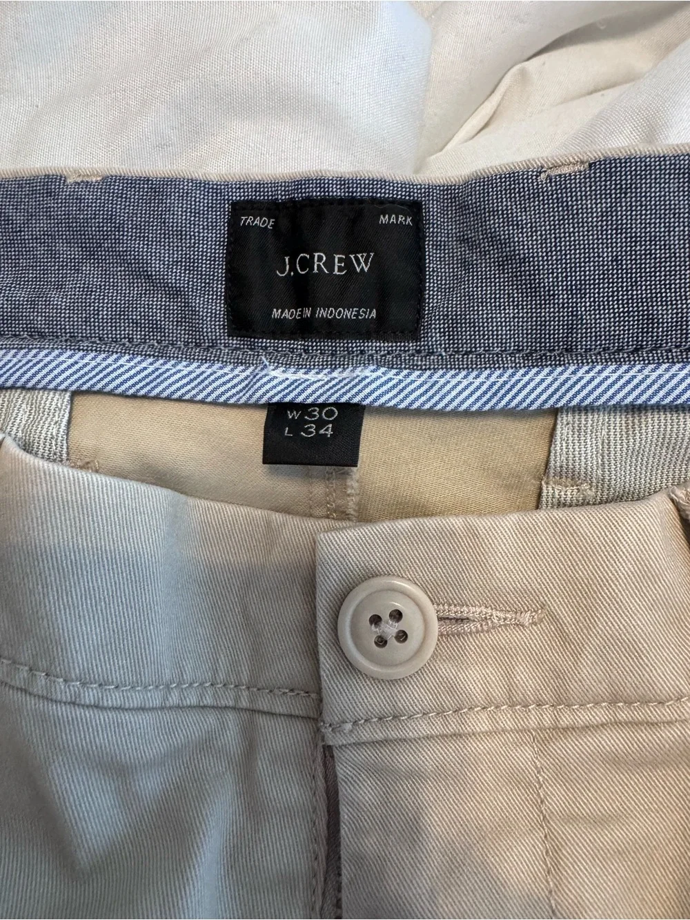J. Crew Men's Beige Chinos